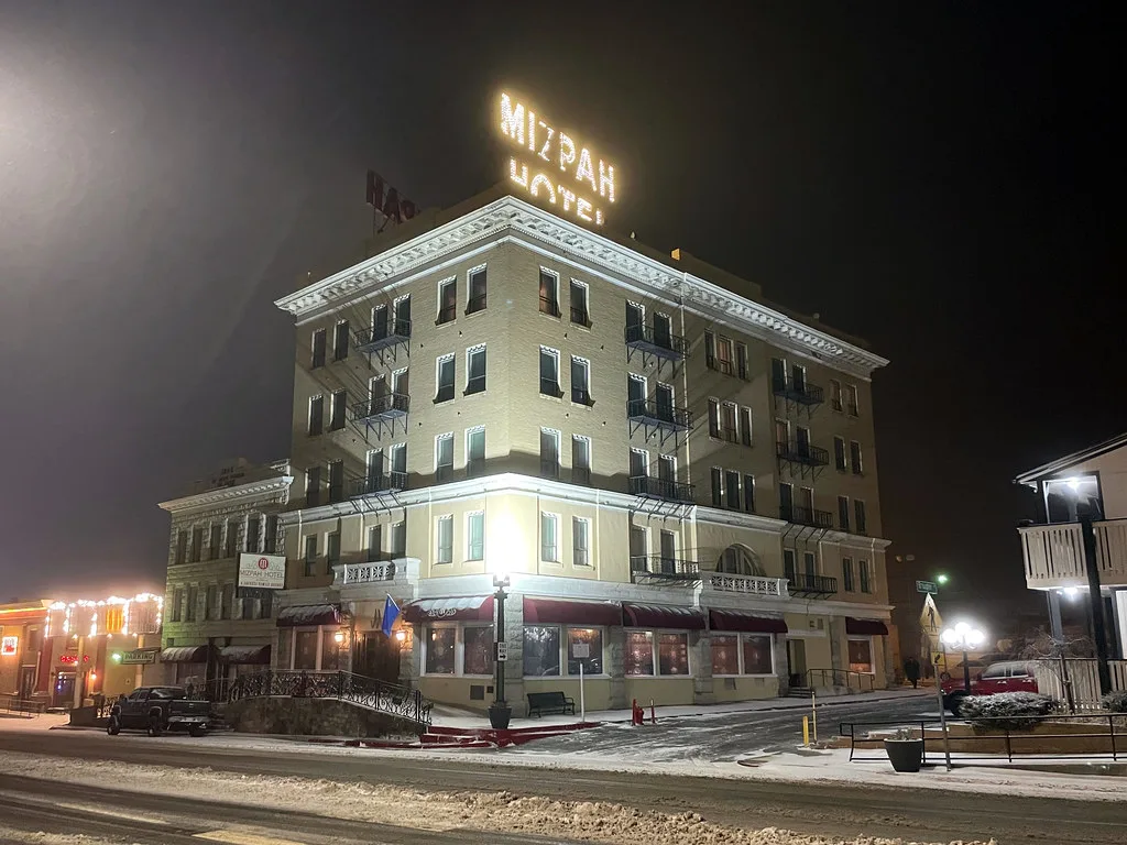 Mizpah Hotel in Tonopah, about 29 km from Alkali Hot Springs, Nevada