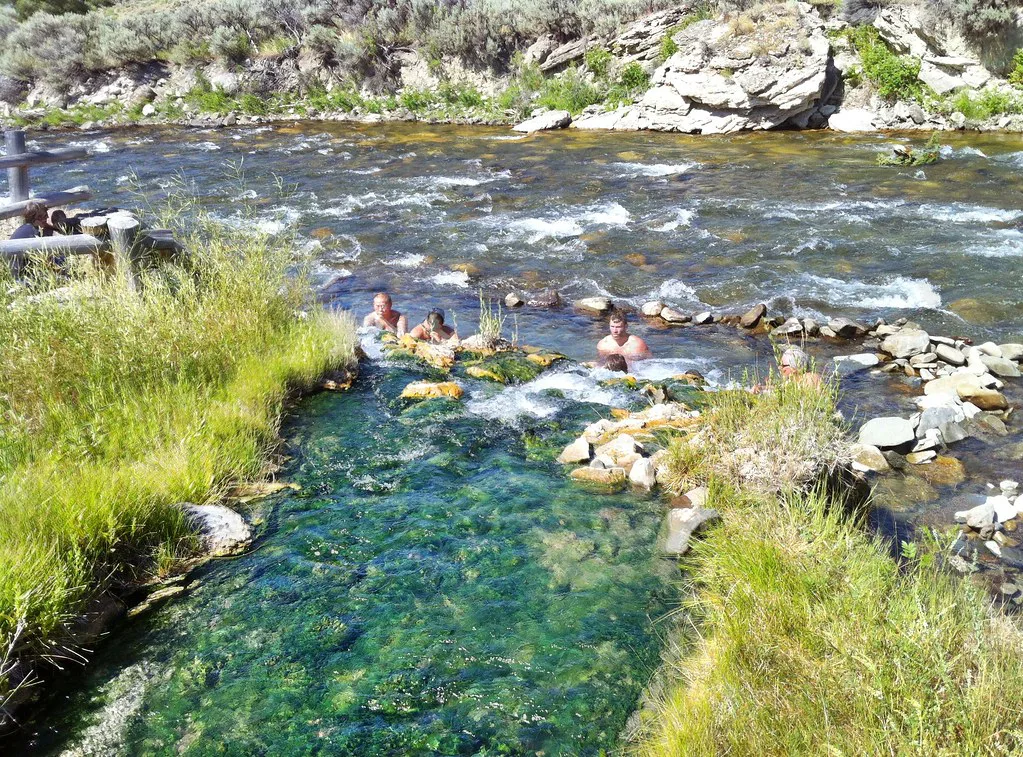 Boiling River north of Mammoth Hot Springs in Yellowstone National Park