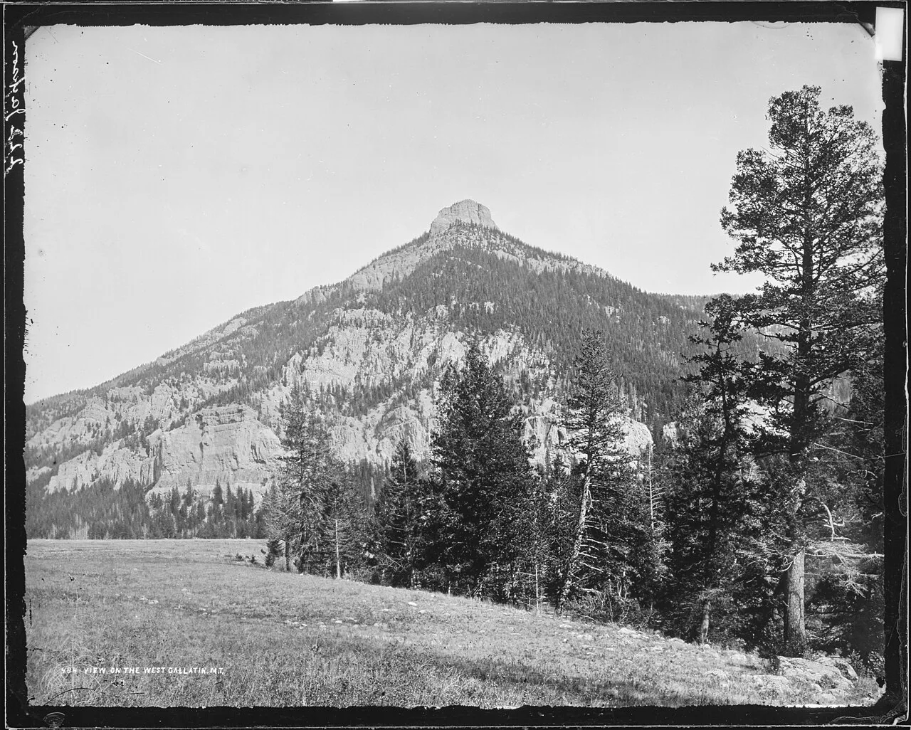 Historic view near the mouth of West Gallatin Canyon, Gallatin County, Montana