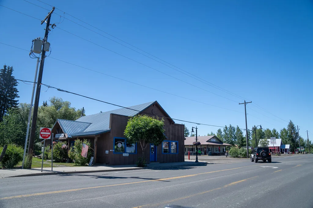 Main Street in Donnelly Idaho, about 20 km from McCall