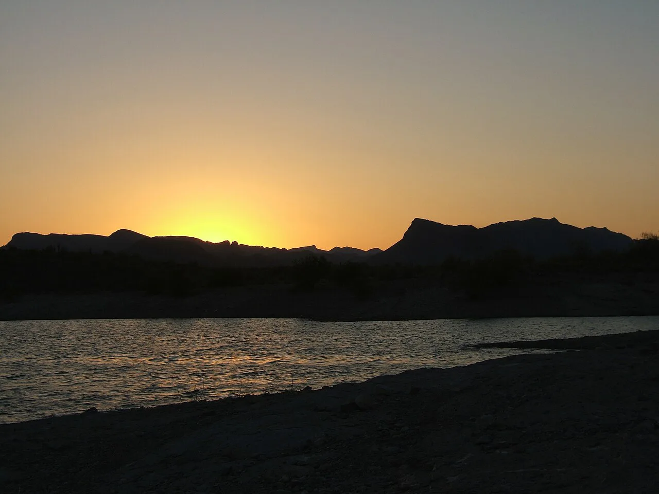 Lake Pleasant Sunset, near Castle Hot Springs, Arizona