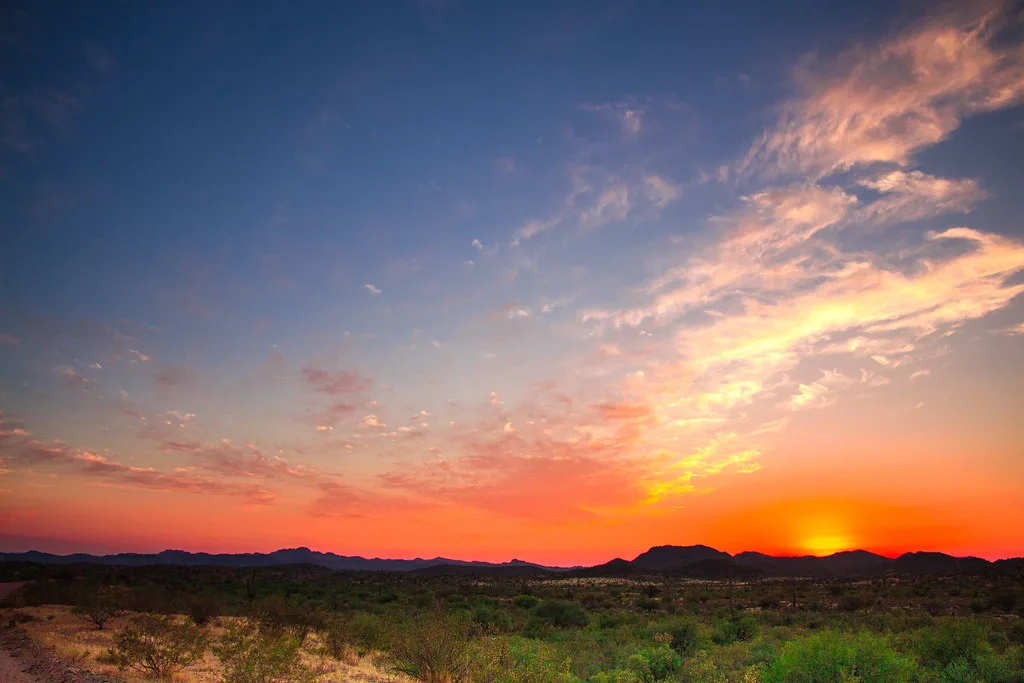 Sunset on Castle Hot Springs Rd, Arizona