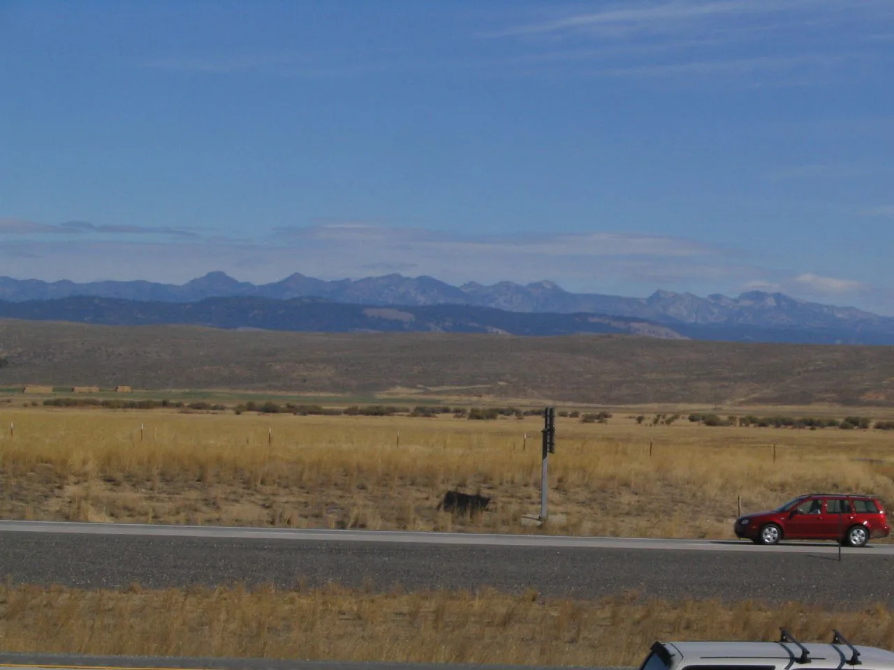 Wallowa Mountains from Interstate 84 near Baker City, Oregon