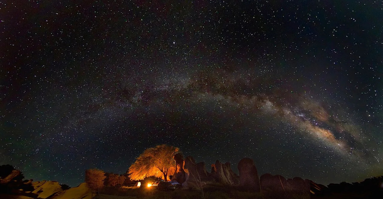Night sky over a campsite near Faywood Hot Springs, New Mexico