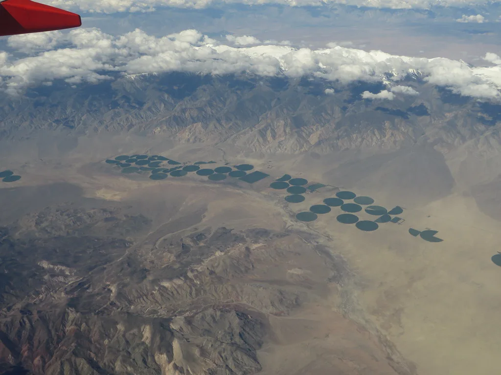 Fish Lake Valley from the air, near Dyer, Nevada