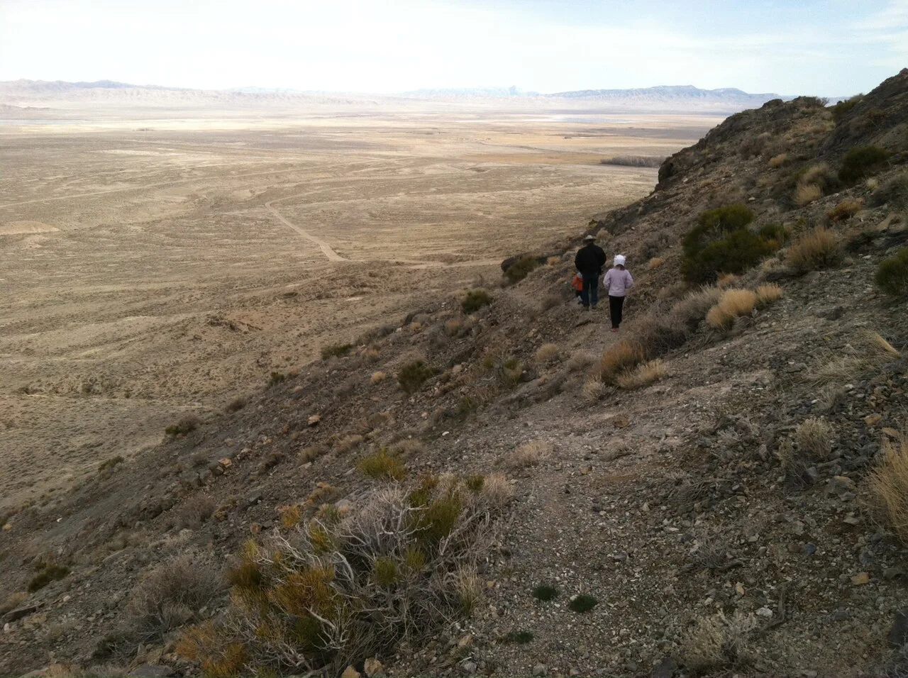Descending Spring Mountain, Looking SE across Snake Valley, Millard Co., UT, near Gandy, Utah