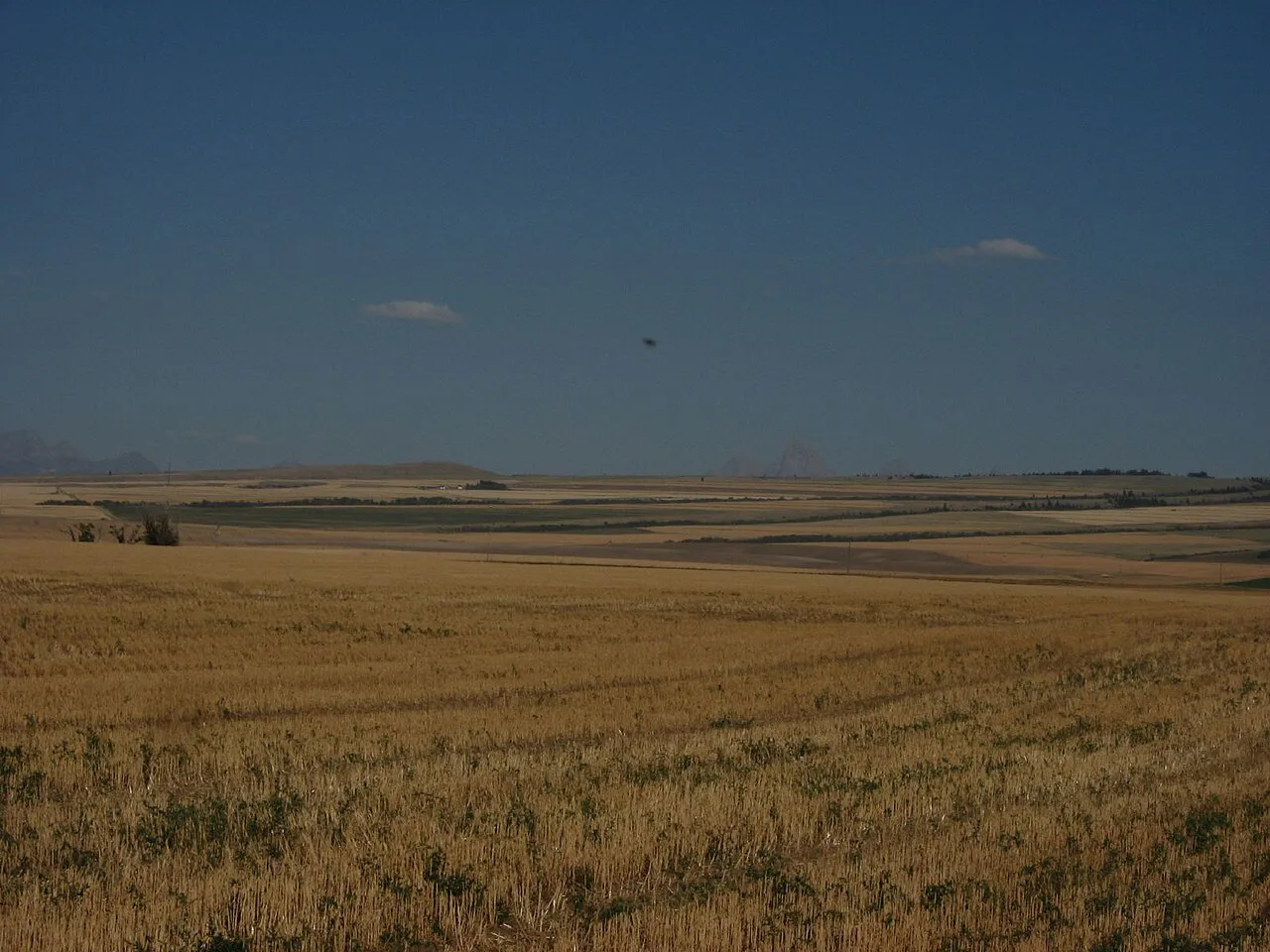 View of Teton Range, Idaho State Highway 33 Northeast of Rexburg, Idaho, near Newdale
