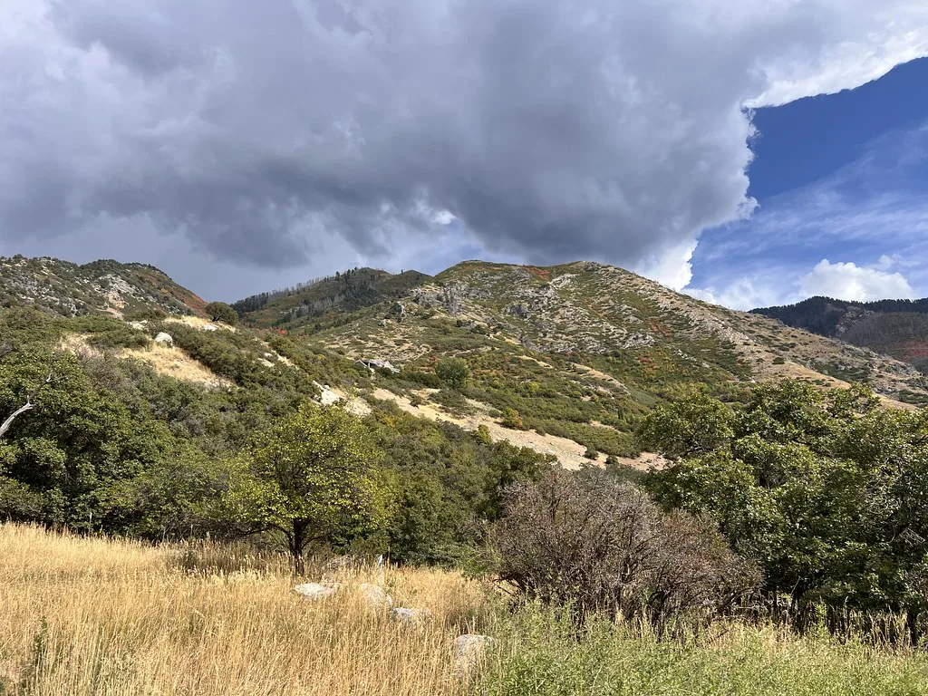 Dry Creek Canyon Trailhead, Alpine, Utah, about 20 km from Saratoga Springs