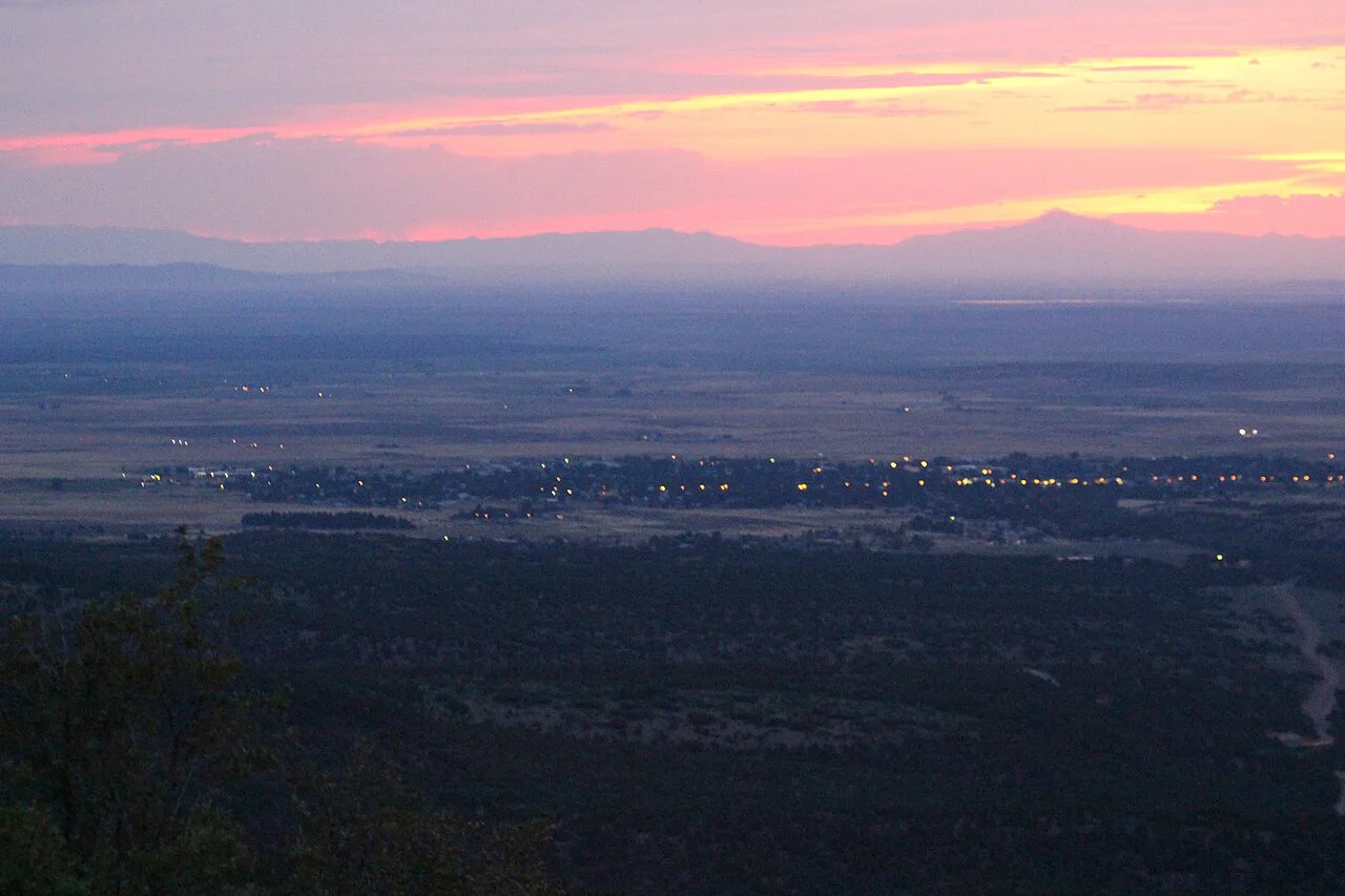 Fillmore, Utah at dusk