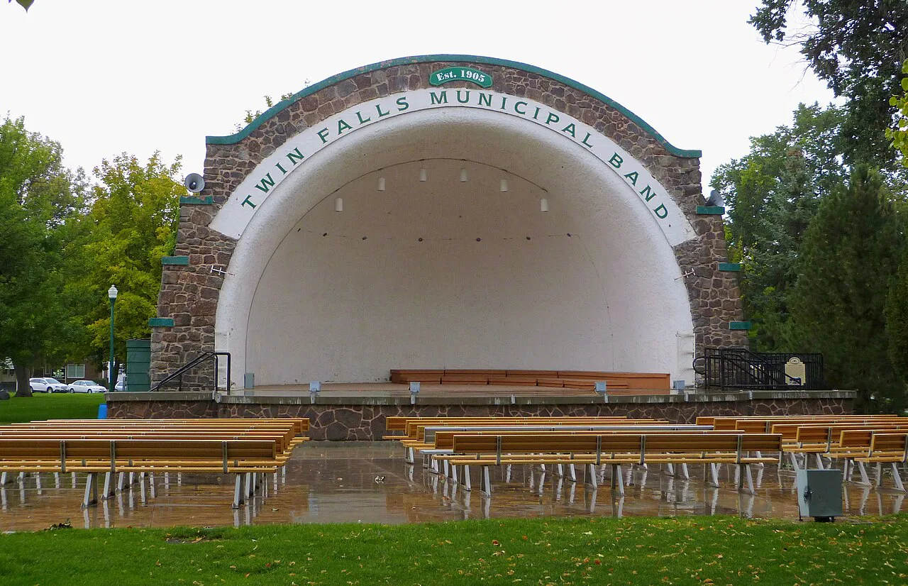 City Park bandshell in Twin Falls, Idaho