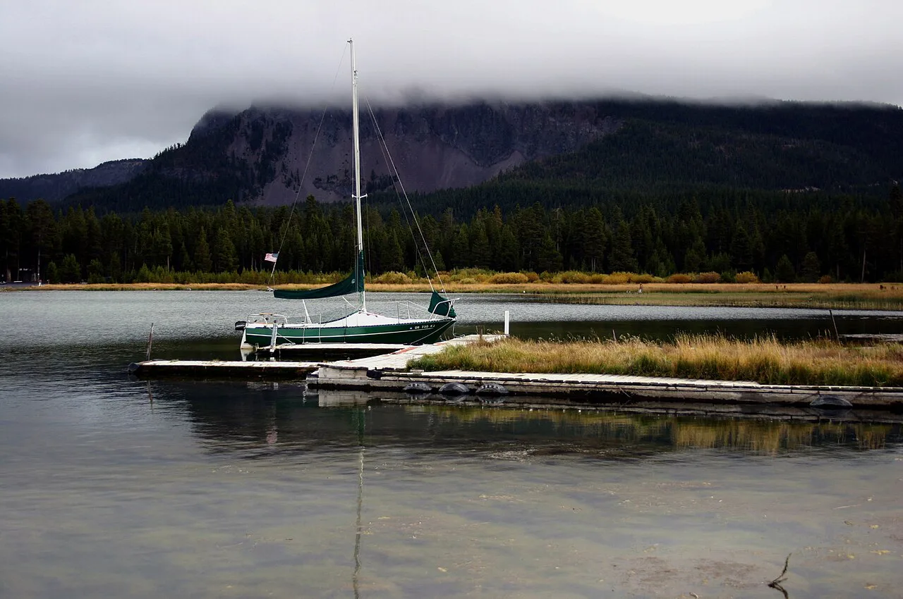 Docks At Paulina Lake Resort Newberry Crater, Oregon