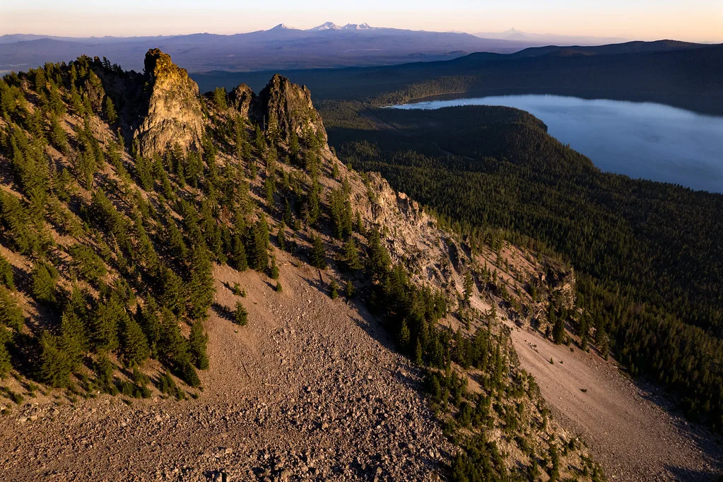 Paulina Peak above Paulina Lake, Oregon