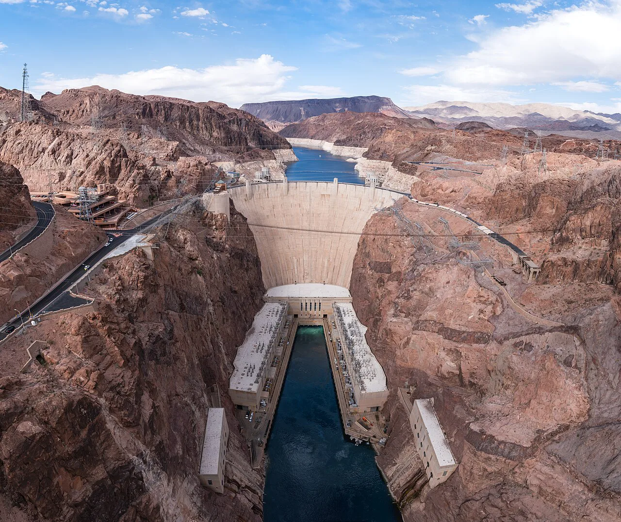 Hoover Dam and Black Canyon from the Mike O'Callaghan–Pat Tillman Memorial Bridge, Nevada–Arizona