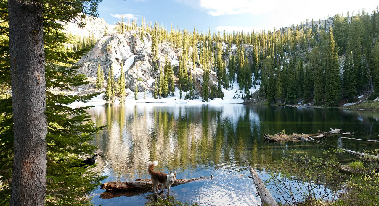 Jennie Lake, about 19 km from Lowman, Idaho