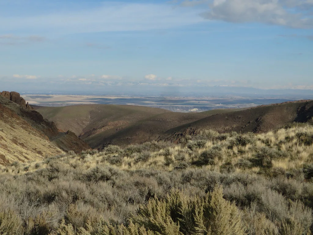 View of the Treasure Valley, U.S. 95 Between Jordan Valley, Oregon and Marsing, Idaho
