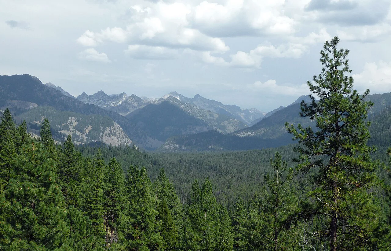 First Glimpseof the Sawtooth Range, near Sacajawea Hot Springs, Idaho