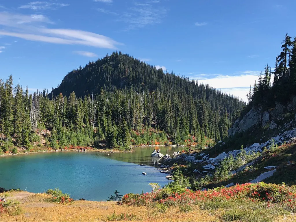 Lake Minotaur, about 17 km from Scenic Hot Springs, Washington