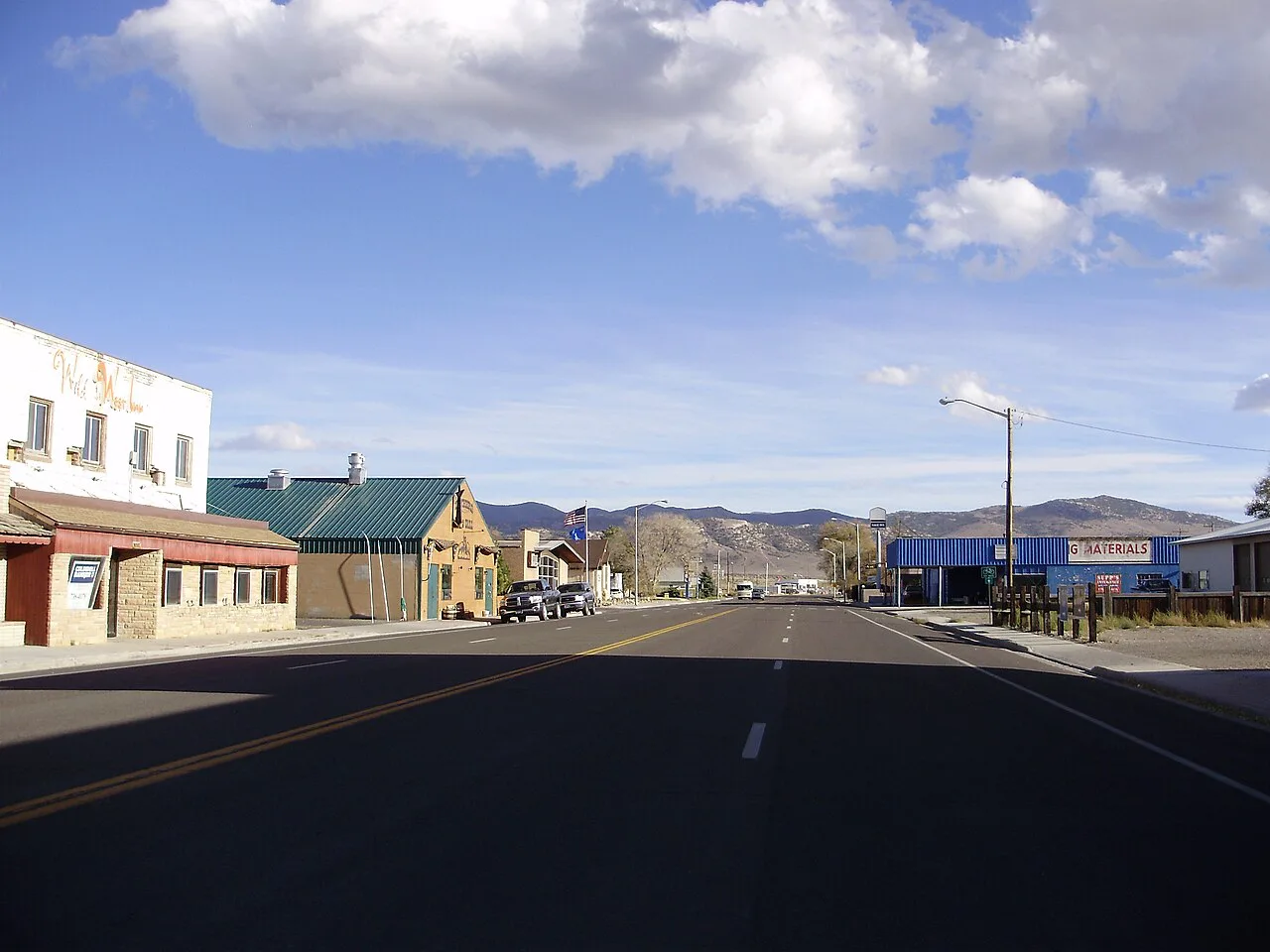Main street in Wells, Nevada