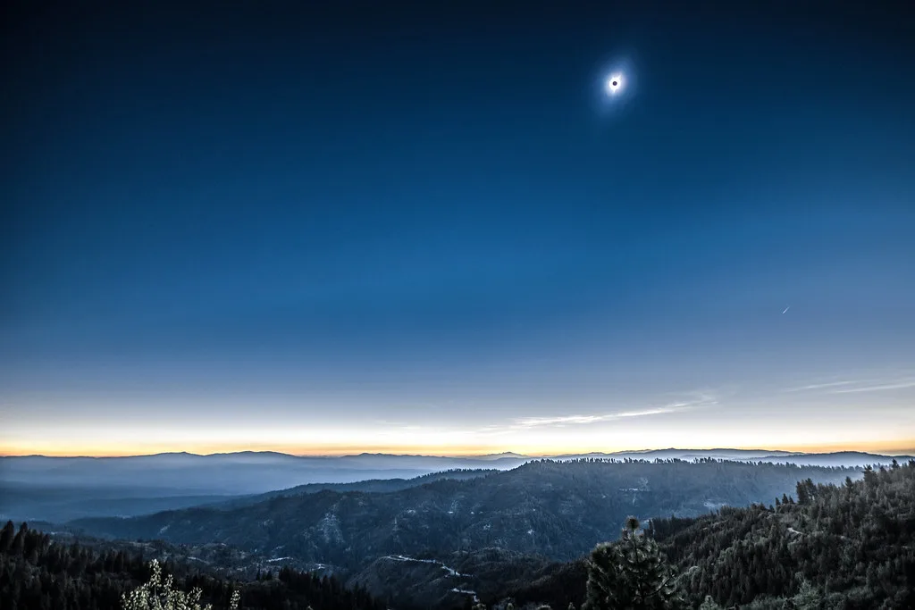Total Solar Eclipse Over Boise National Forest, Idaho, August 21